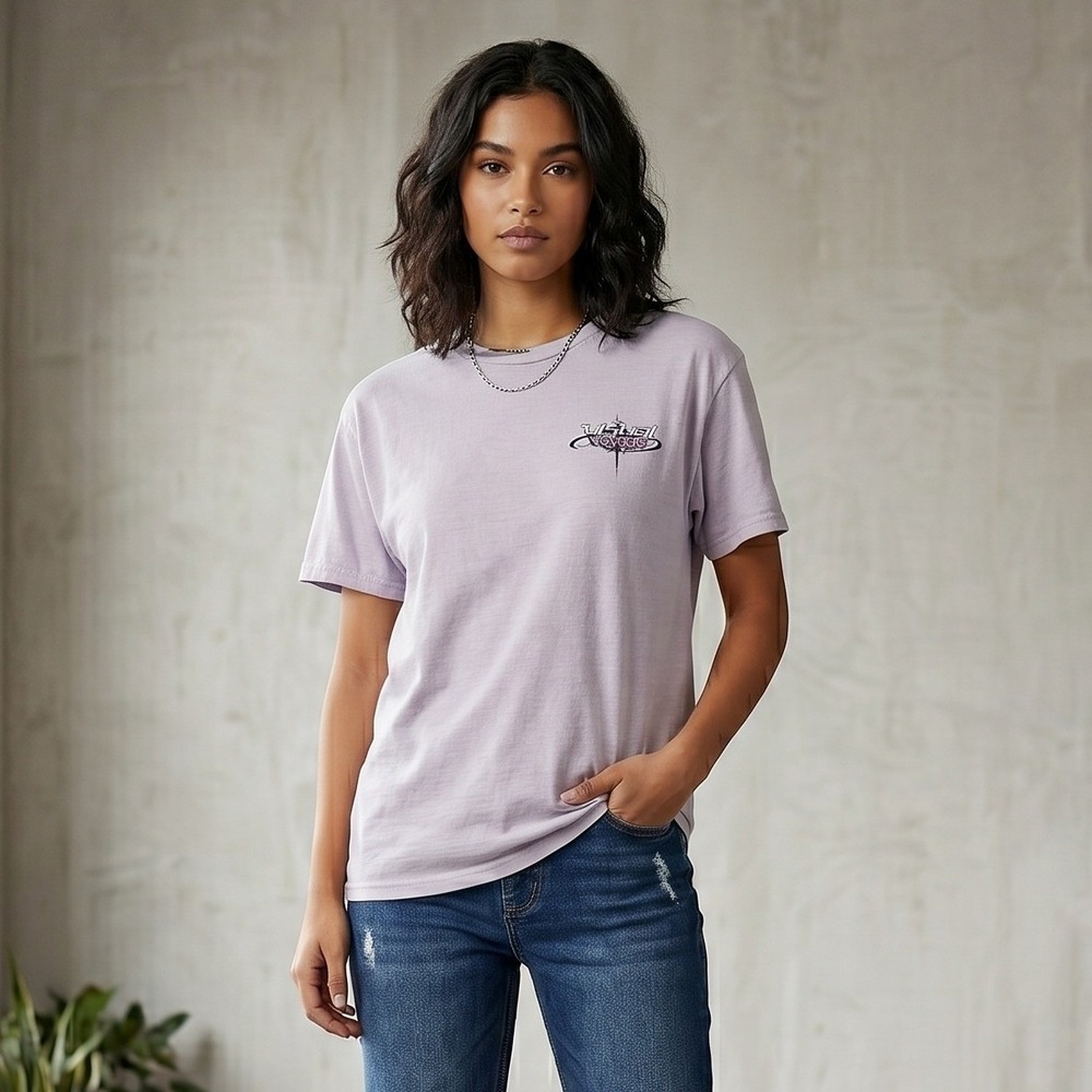PacSun Women S Purple T-Shirt Visual Voyage Graphic Vaporwave Streetwear Tee